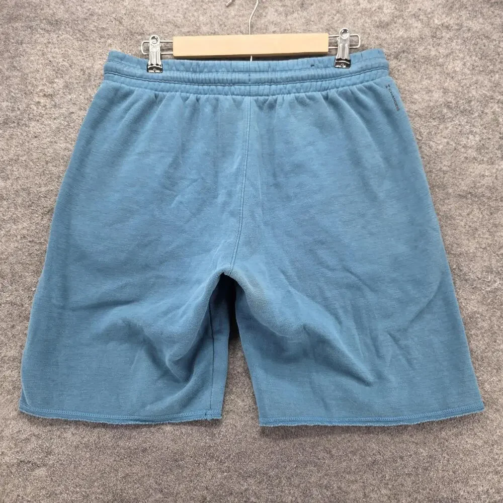 Under Armour Project Rock Sweat Shorts Mens L Blue Athletic 10 Inseam Fleece